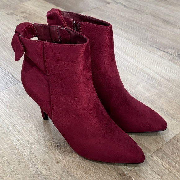 Allegra K Shoes - NEW Women’s Allegra K Burgundy Suede Stiletto Boots